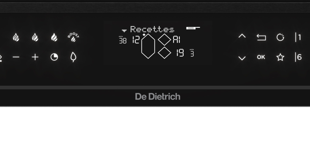 Infinite Black barevné provedení varné desky De Dietrich DPI4830B